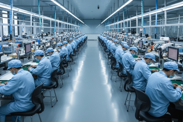 A vast and modern Chinese factory floor
