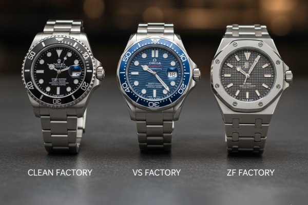 A side-by-side comparison of different high-end replica watches