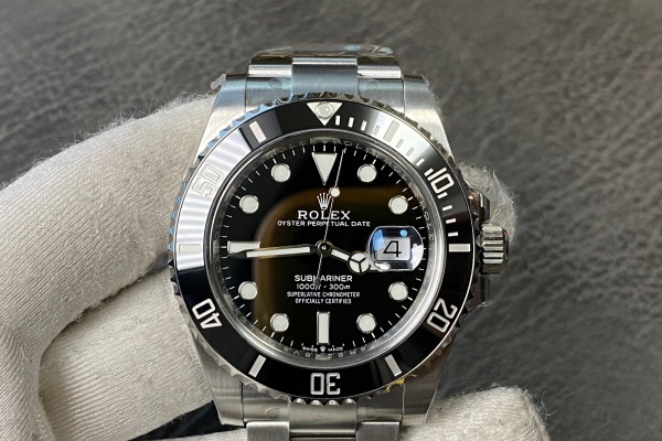 A close-up shot of a high-quality Rolex Submariner replica