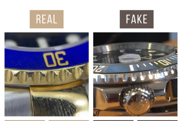 A side-by-side comparison of a replica and genuine Submariner bracelet