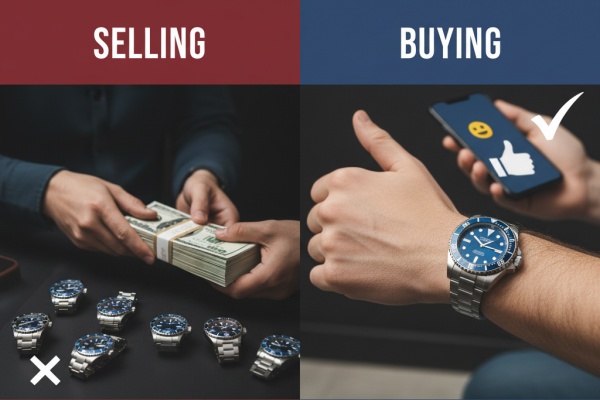 Selling versus buying replica watches