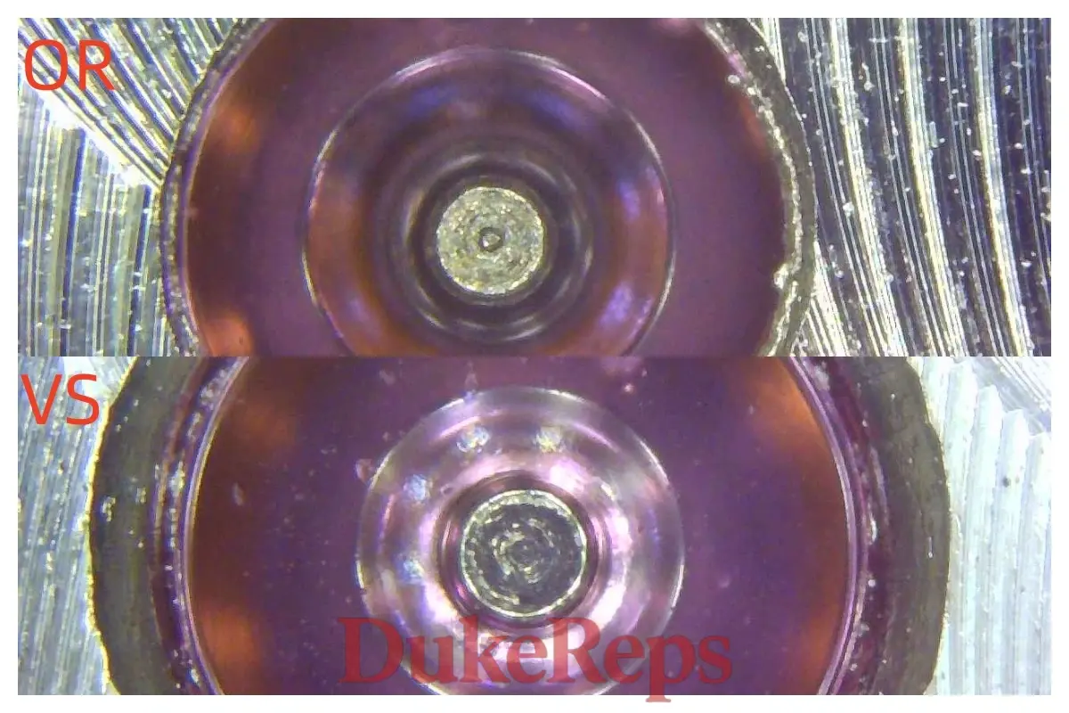 A split image showing the clasp and movement of the VSF and ORF Seamaster