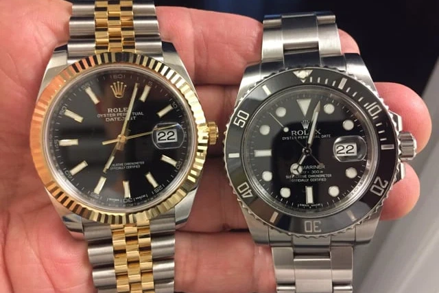 An image showcasing several VSF Rolex models like the Submariner and Datejust